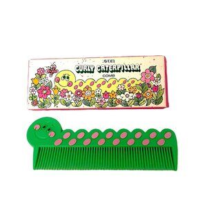 ❌SOLD❌Avon Vintage 70s Curly Caterpillar Comb in original box